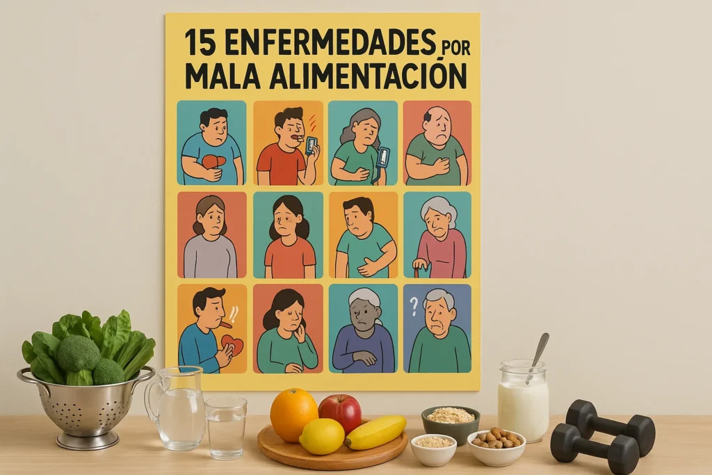 15 Enfermedades por Mala Alimentación
